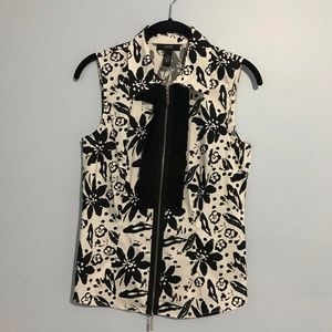 Alfani Black and White Floral Blouse